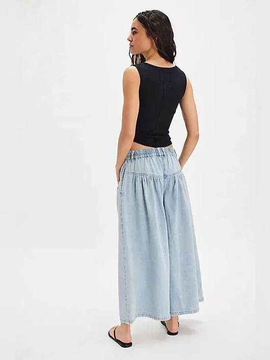 New Free People We The Free Blossom Pull-On Jeans Size L - Picture 5 of 10